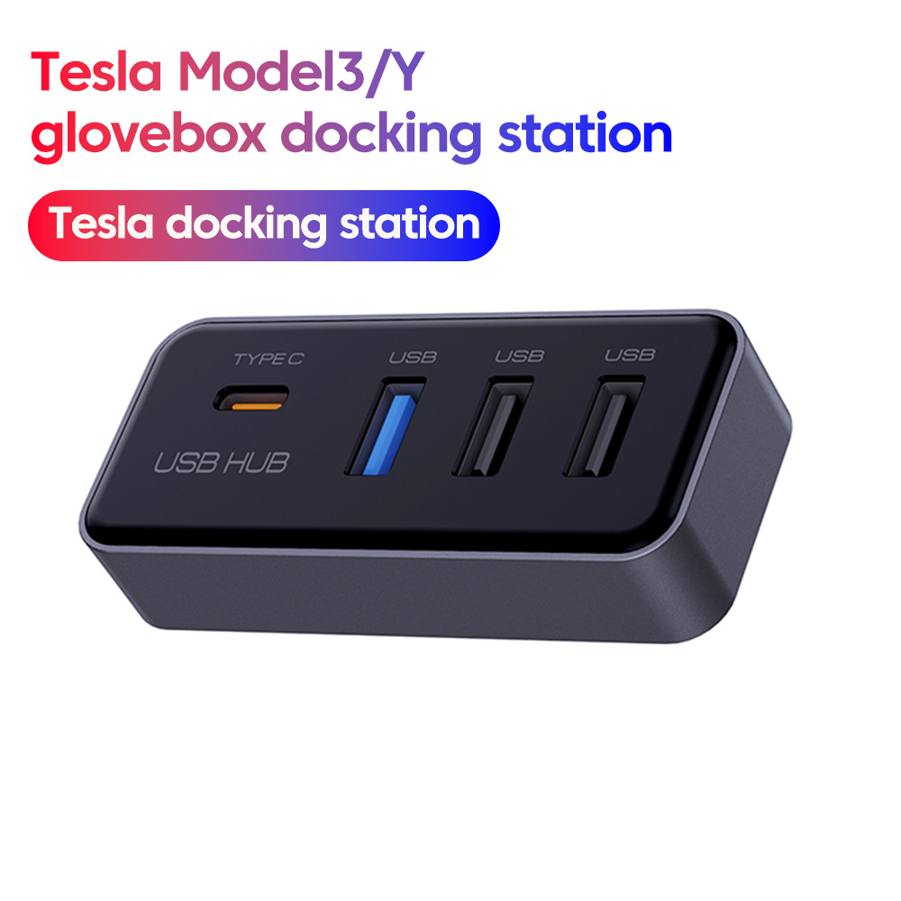 Controller Adapter Usb - ฮับ USB 4-in-1 สำหรับ Tesla Model3/Y