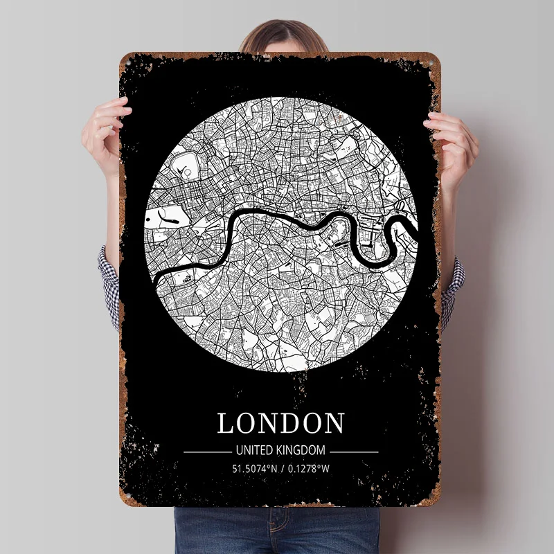 ป้ายโลหะรูปแผนที่เมืองลอนดอน ต - Retro Gaming In London บทวิจารณ์และราคา