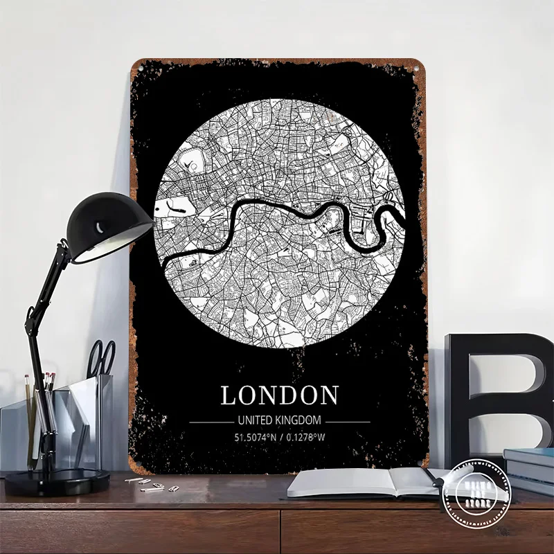ป้ายโลหะรูปแผนที่เมืองลอนดอน ต - Retro Gaming In London บทวิจารณ์และราคา