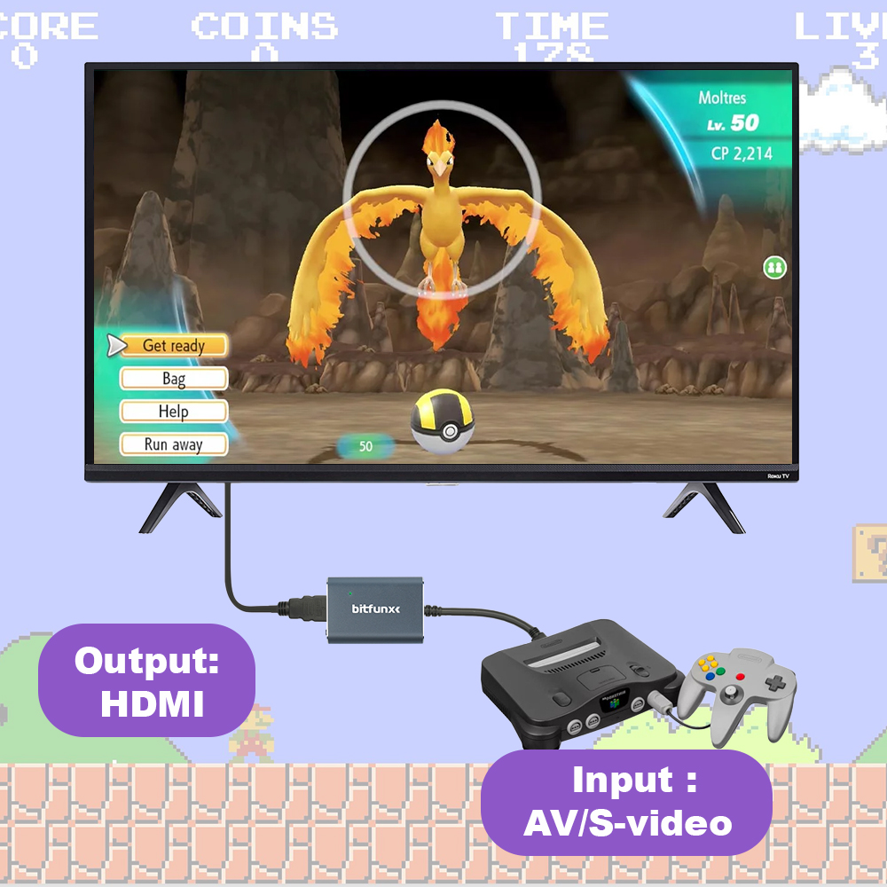 Bitfunx 720P Svideo/AV ไปยังอะ - Retro Gaming On บทวิจารณ์และราคา