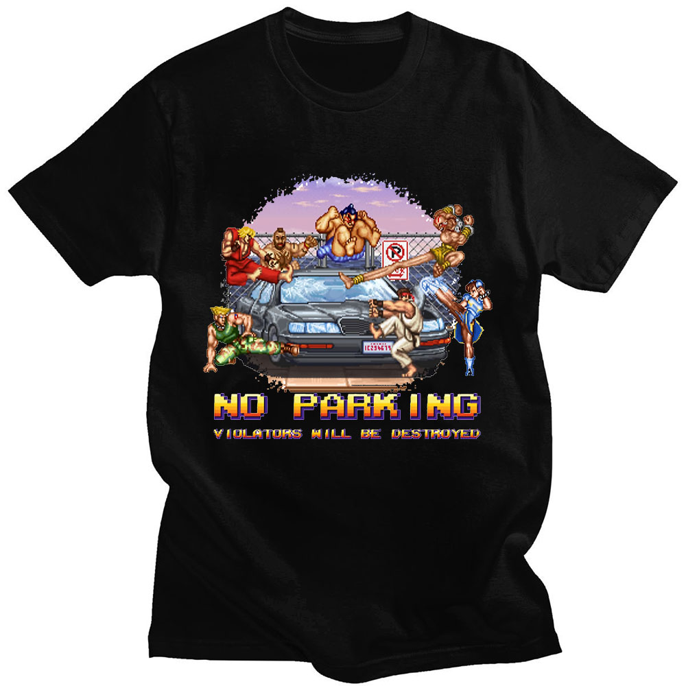 ไม่มีการจอดรถผู้ฝ่าฝืนจะทําลาย - Retro Gaming Shirt บทวิจารณ์และราคา