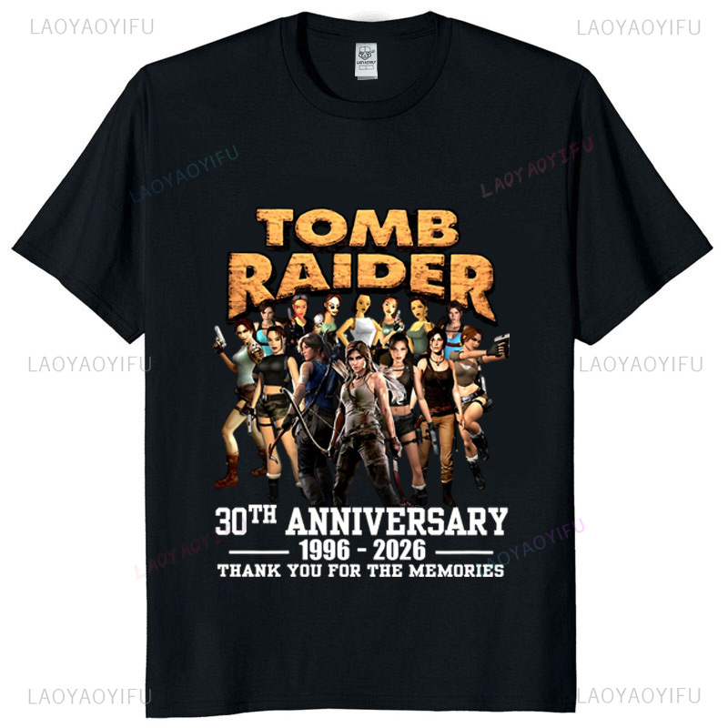 เสื้อยืดวินเทจทอมบ์ไรเดอร์ฉลอง - Retro Gaming Shirt บทวิจารณ์และราคา