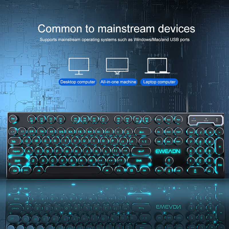 EWEADN คีย์บอร์ดเกมเครื่องพิมพ - Retro Gaming Setup บทวิจารณ์และราคา