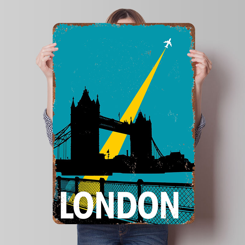 โปสเตอร์โลหะลายทาวเวอร์บริดจ์  - Retro Gaming In London บทวิจารณ์และราคา