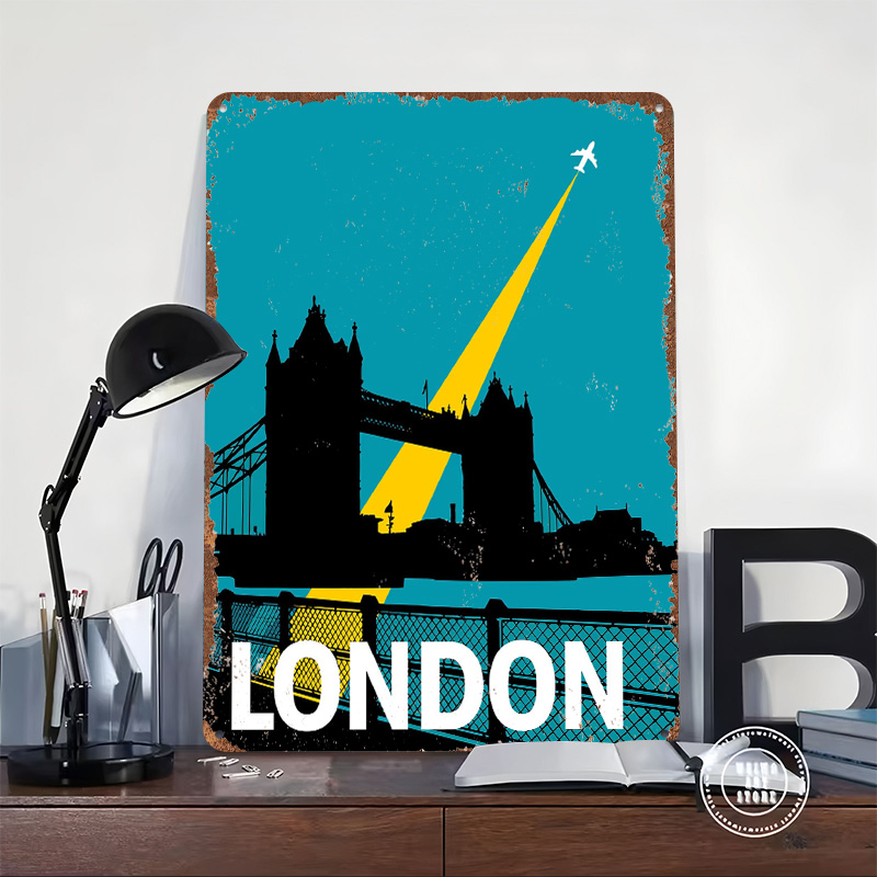 โปสเตอร์โลหะลายทาวเวอร์บริดจ์  - Retro Gaming In London บทวิจารณ์และราคา
