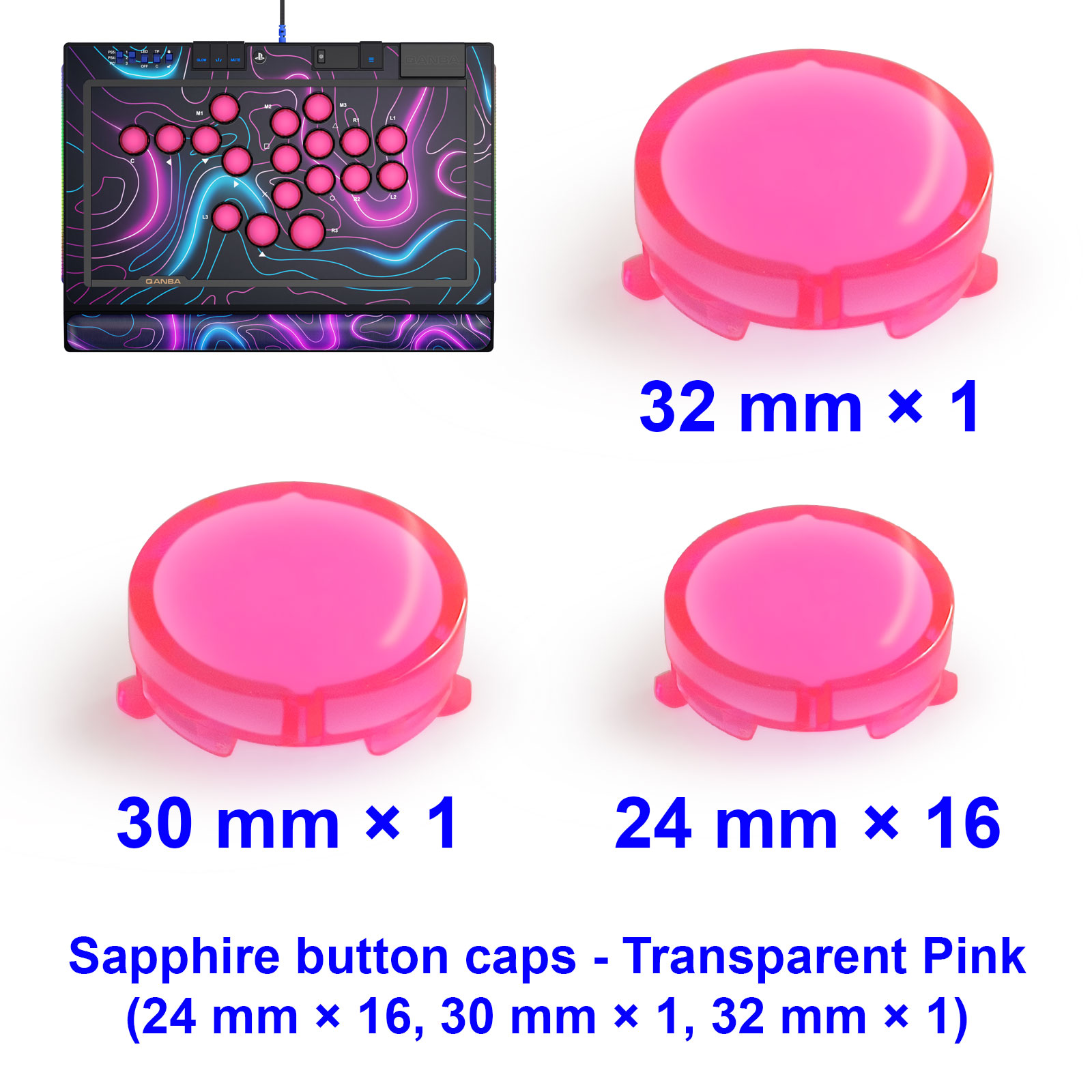 ฝาครอบปุ่ม QANBA SAPPHIRE S1 อ - Arcade Stick Joystick บทวิจารณ์และราคา