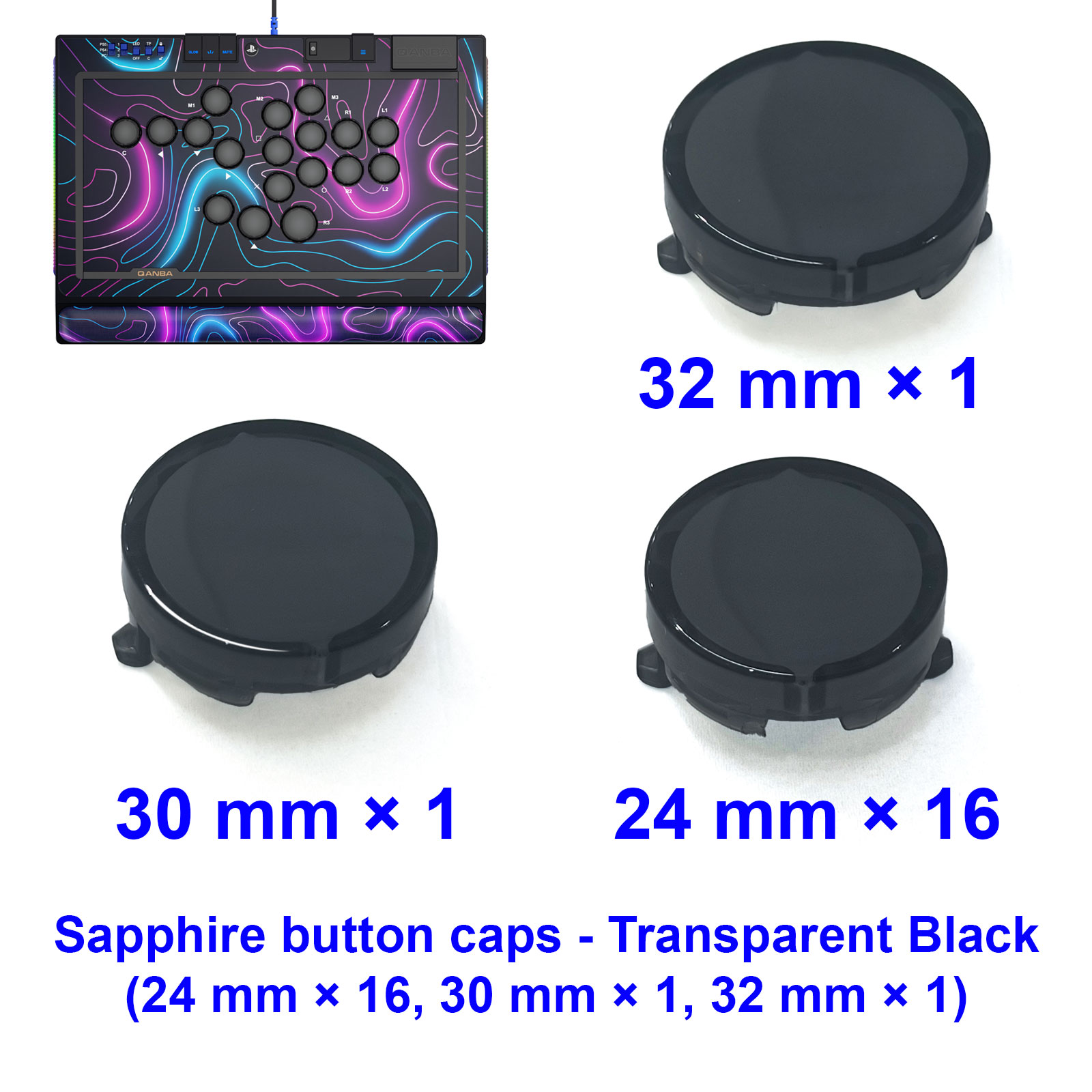 ฝาครอบปุ่ม QANBA SAPPHIRE S1 อ - Arcade Stick Joystick บทวิจารณ์และราคา