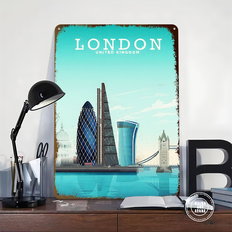 ป้ายโลหะตกแต่งผนังลายลอนดอน ขอ - Retro Gaming In London บทวิจารณ์และราคา