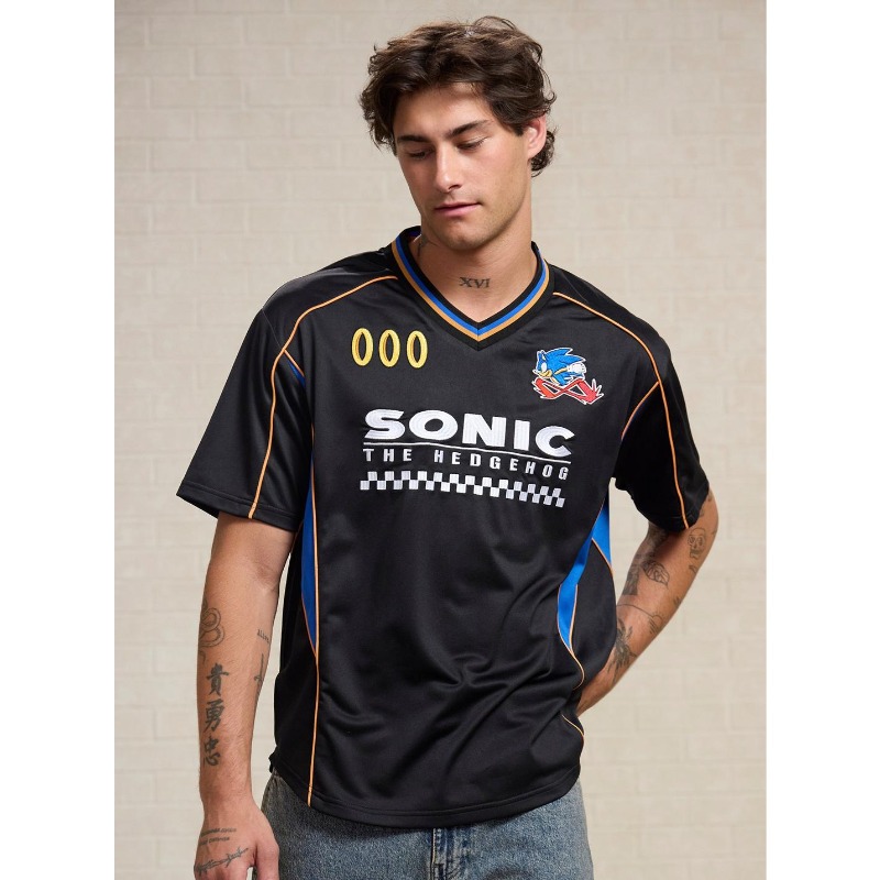 เสื้อยืดผู้ชายลายเกม Sonic The - Retro Gaming Shirt บทวิจารณ์และราคา