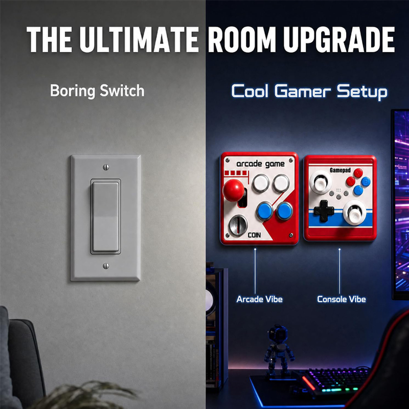ฝาครอบสวิตช์ไฟแบบไม่ต้องเจาะ แ - Arcade Stick Joystick บทวิจารณ์และราคา