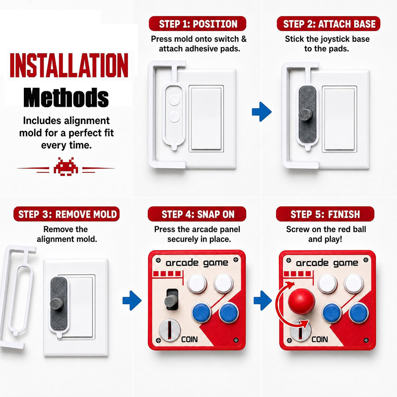 ฝาครอบสวิตช์ไฟแบบไม่ต้องเจาะ แ - Arcade Stick Joystick บทวิจารณ์และราคา